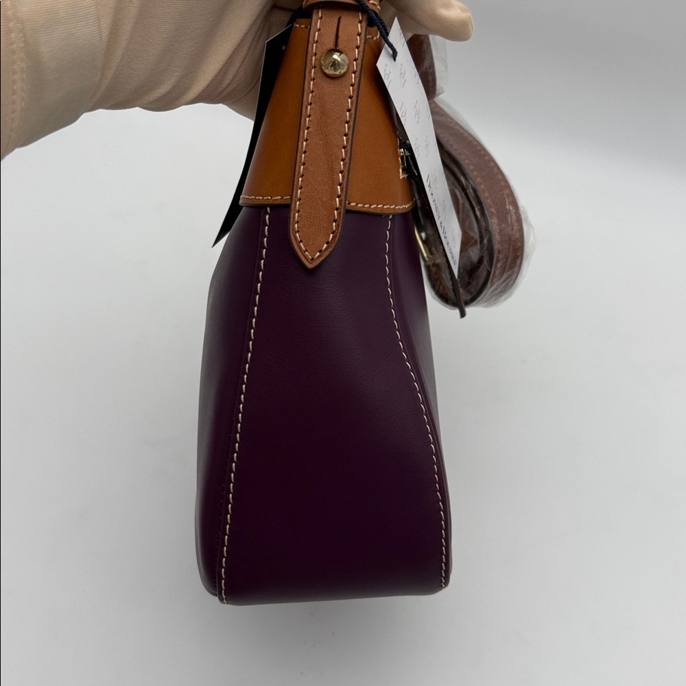 Dooney & Bourke Wexford Leather Crossbody 25 Plum Wine - Picture 5 of 14